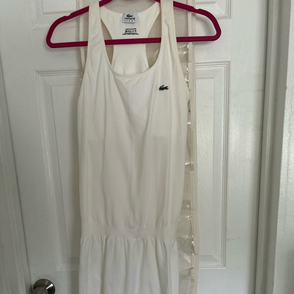 Lacoste sport tennis dress mini size small white women
